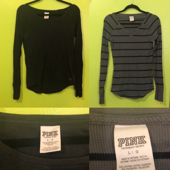 PINK Victoria's Secret Tops - Set of 2 PINK thermal shirts